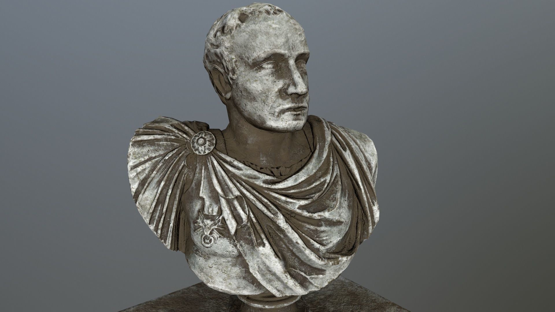 Cesare bust Low-poly 3D model_1