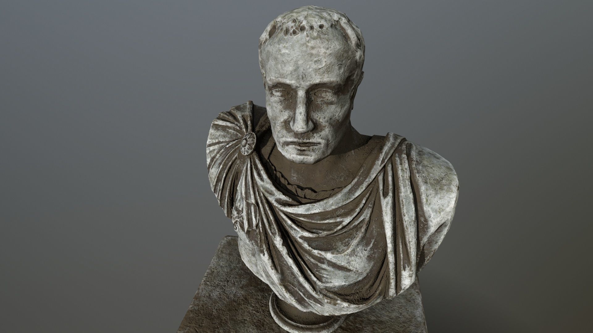 Cesare bust Low-poly 3D model_2