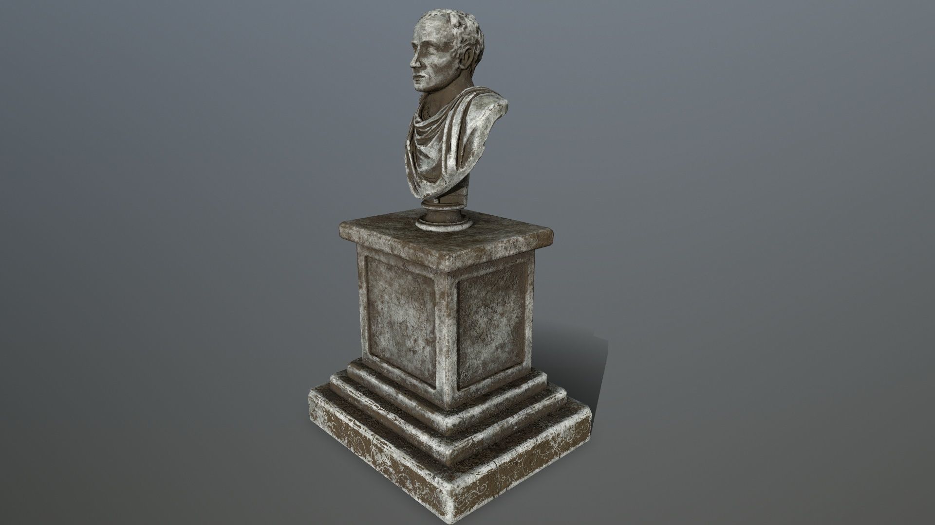 Cesare bust Low-poly 3D model_5