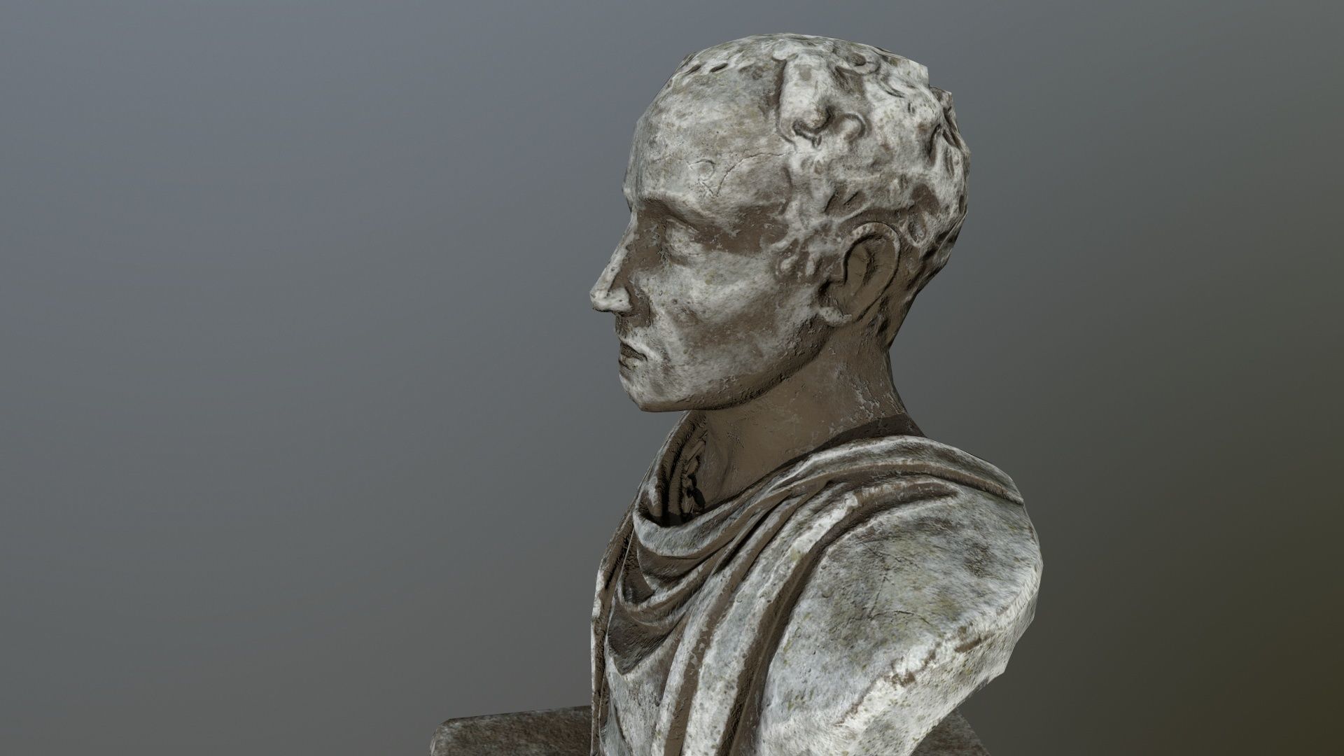 Cesare bust Low-poly 3D model_3