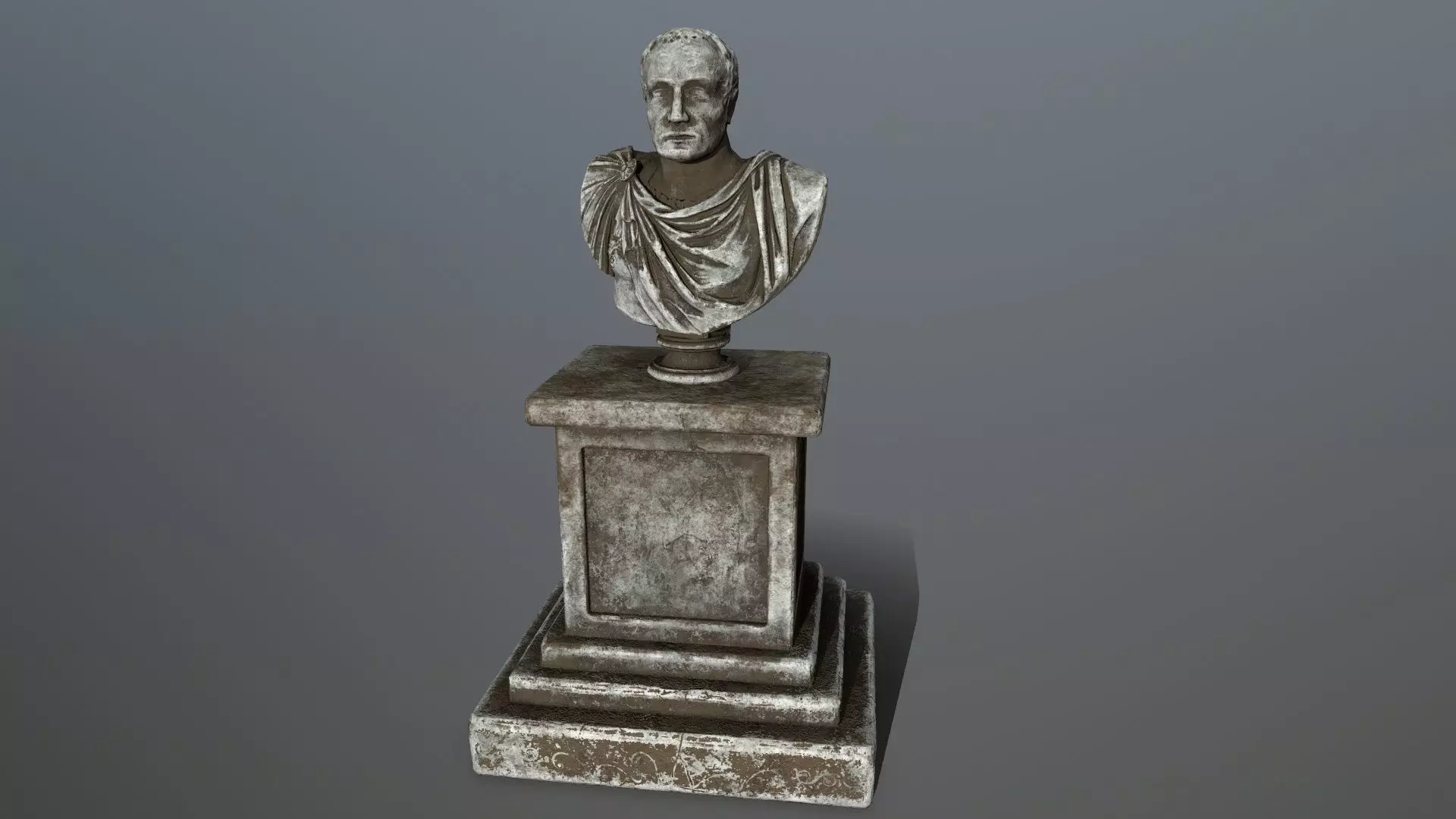 Cesare bust Low-poly 3D model_0