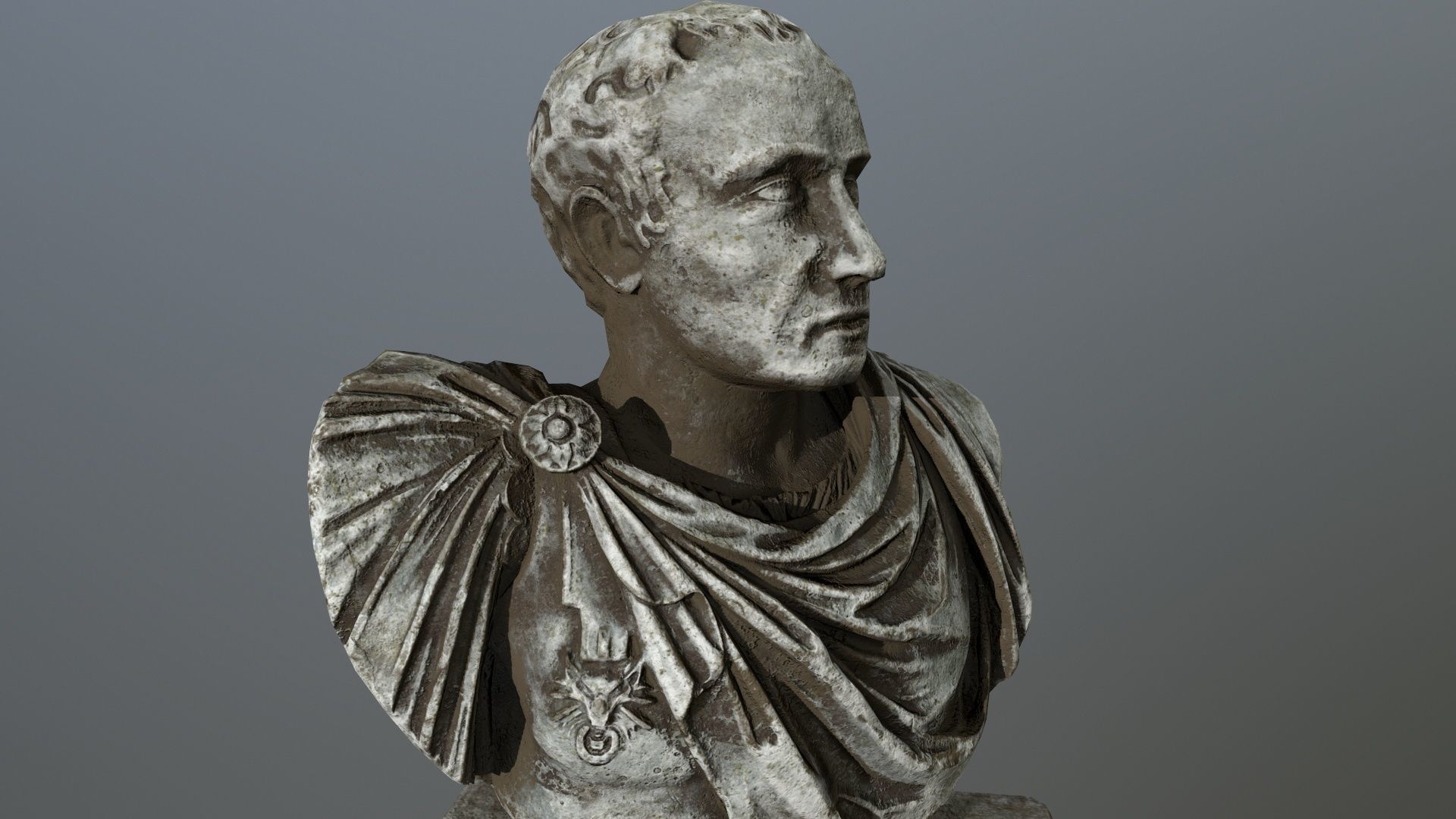 Cesare bust Low-poly 3D model_4