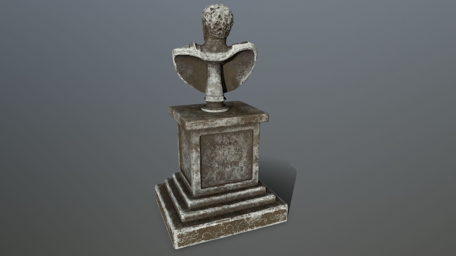 Cesare bust Low-poly 3D model_7