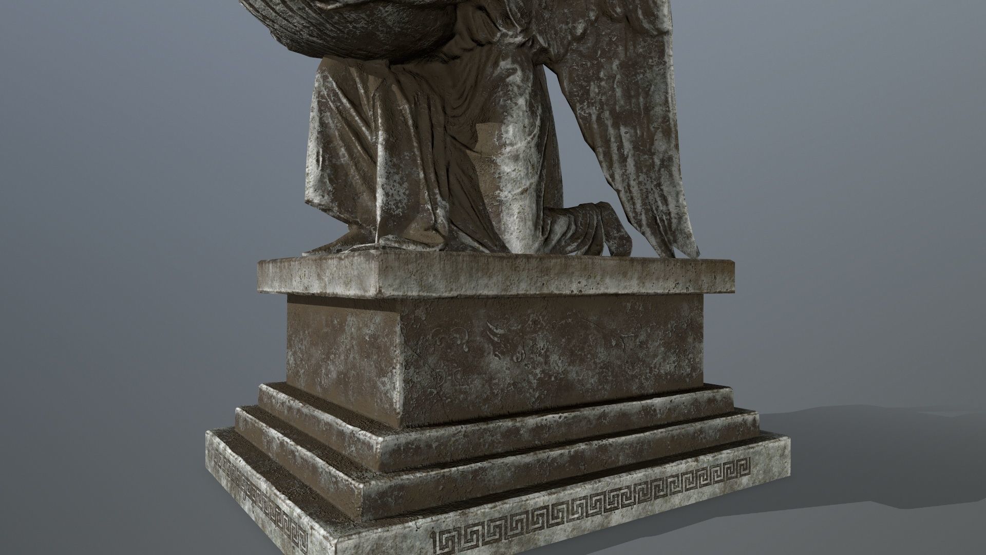 Angel Statue Low-poly 3D model_11