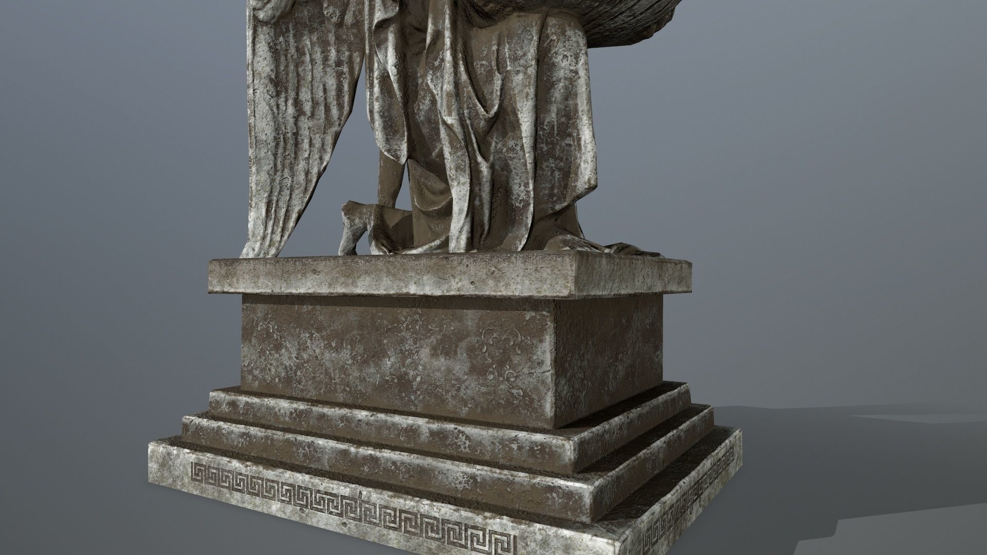 Angel Statue Low-poly 3D model_12