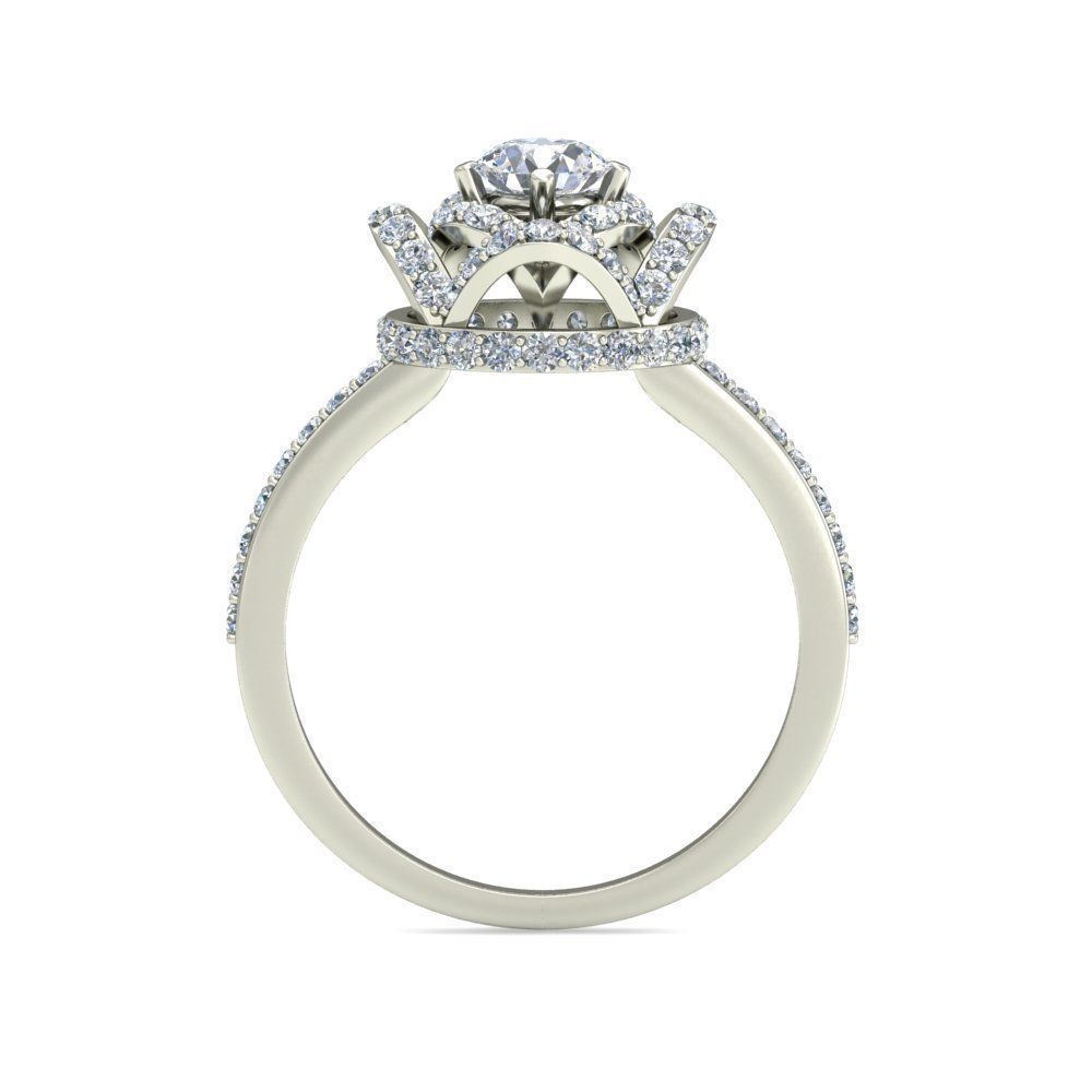 Women solitaire ring 3dm stl render detail 3D print model 3D print model_1