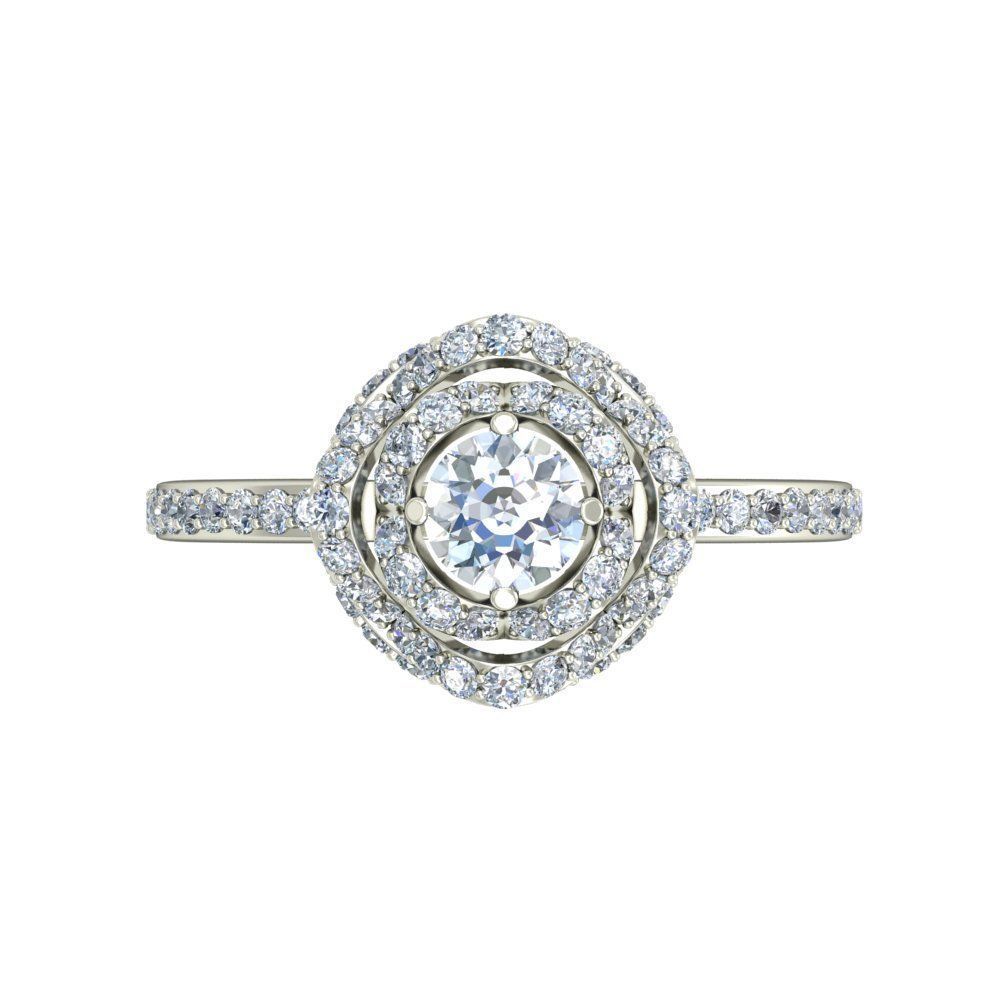 Women solitaire ring 3dm stl render detail 3D print model 3D print model_3