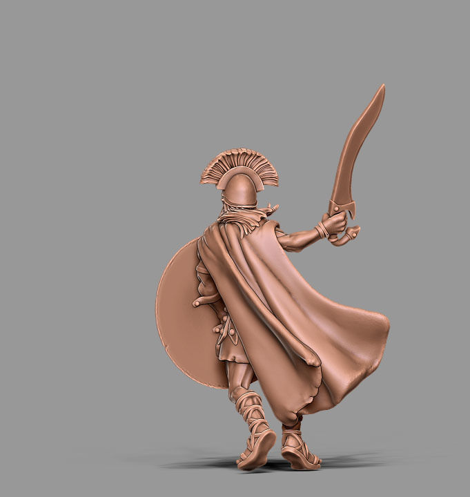 Spartan bundle I - 4 miniatures 35mm scale 3D print model_18