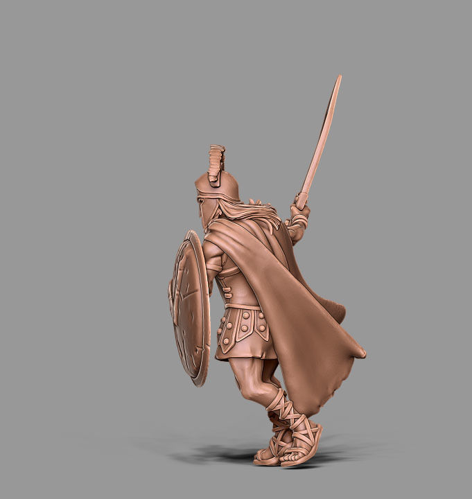 Spartan bundle I - 4 miniatures 35mm scale 3D print model_16