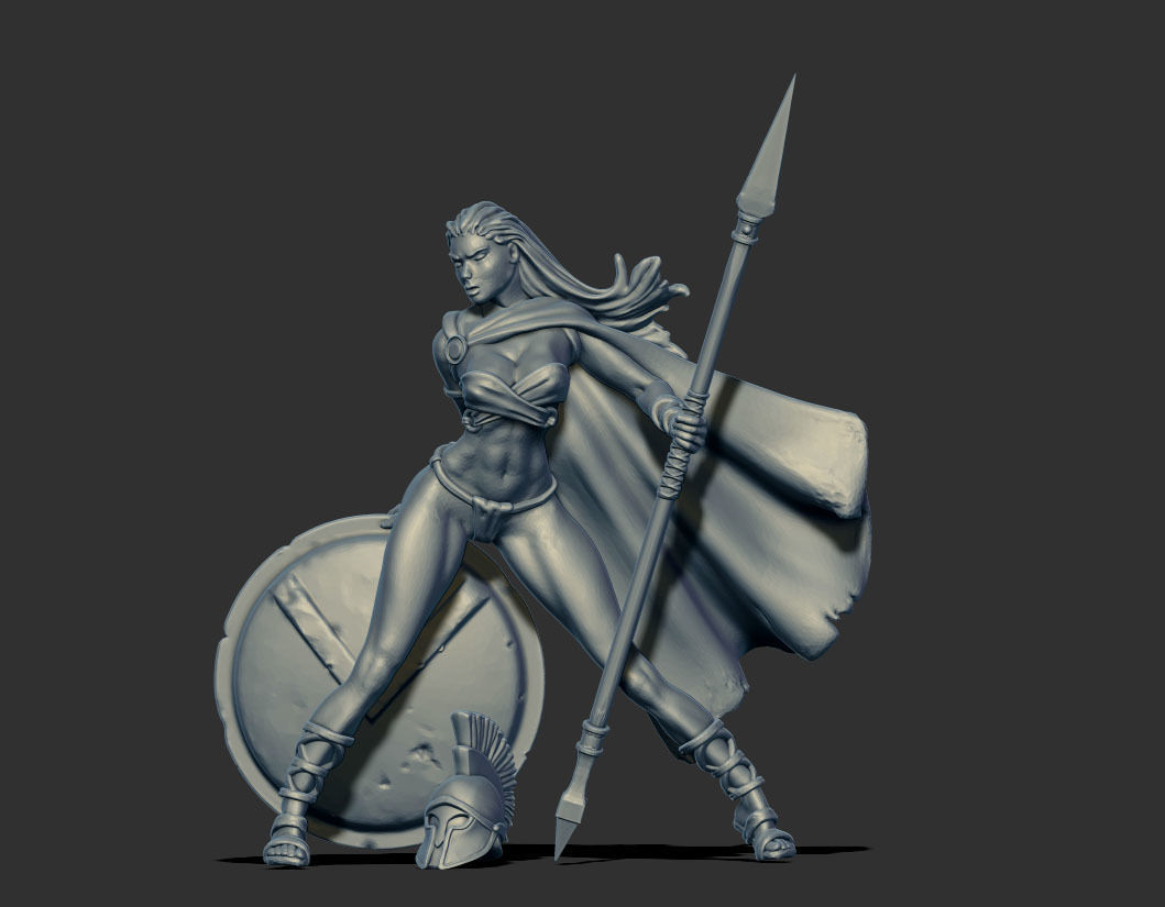 Spartan bundle I - 4 miniatures 35mm scale 3D print model_8