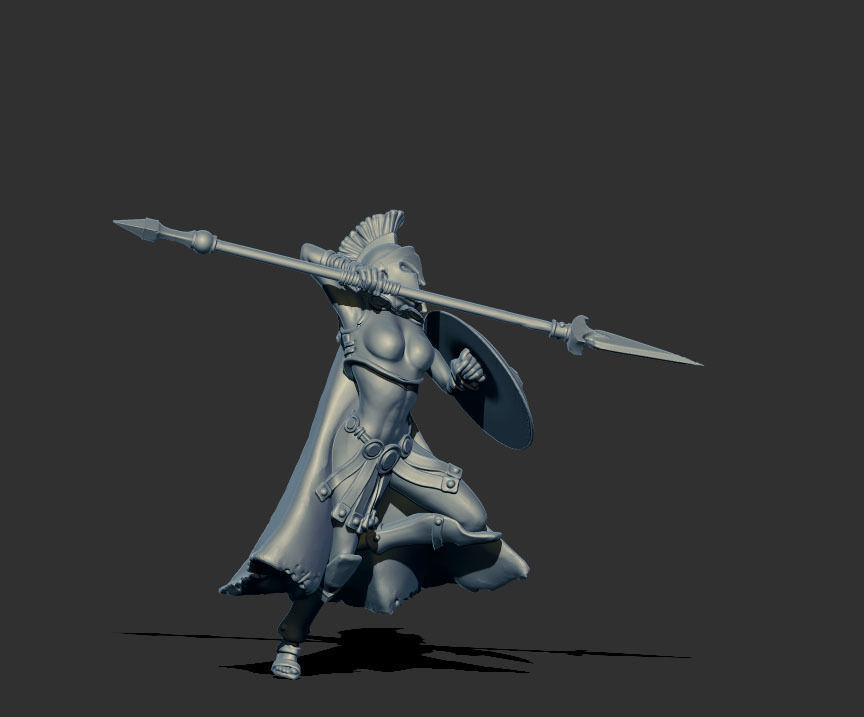 Spartan bundle I - 4 miniatures 35mm scale 3D print model_25