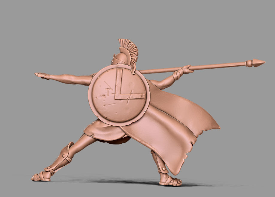 Spartan bundle I - 4 miniatures 35mm scale 3D print model_2