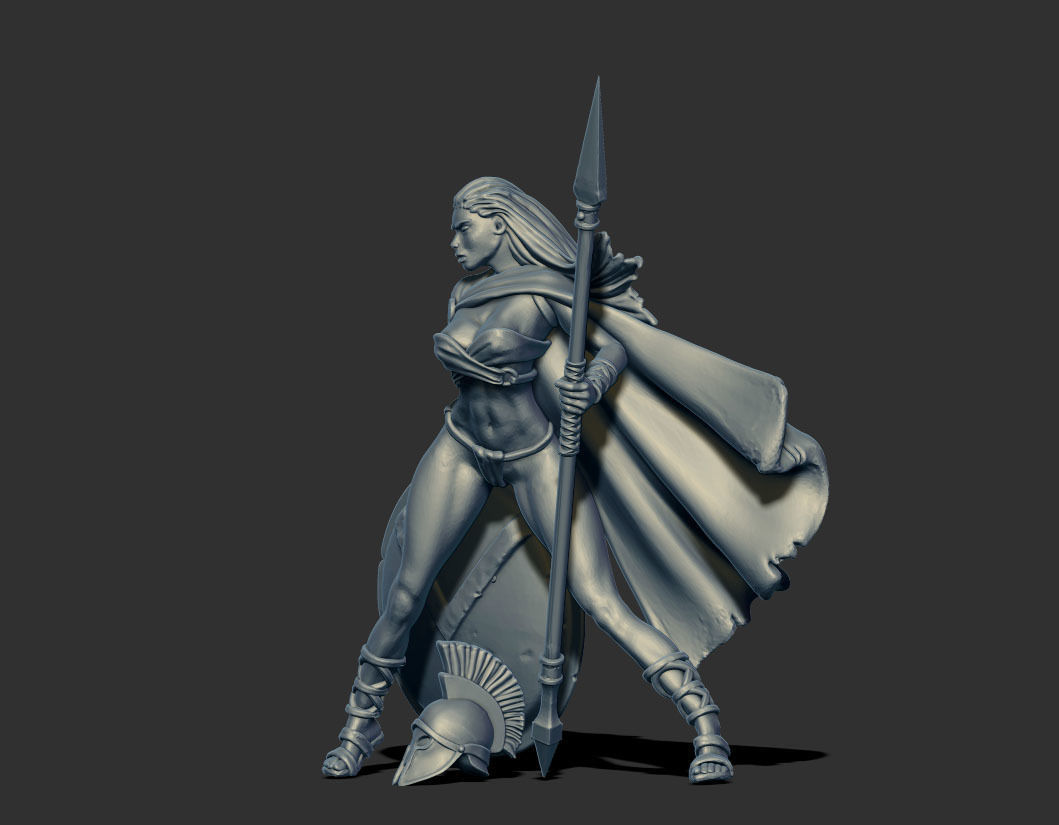 Spartan bundle I - 4 miniatures 35mm scale 3D print model_9