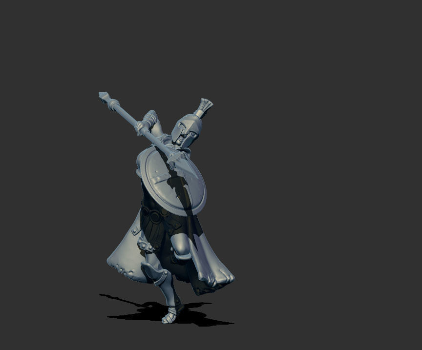 Spartan bundle I - 4 miniatures 35mm scale 3D print model_21