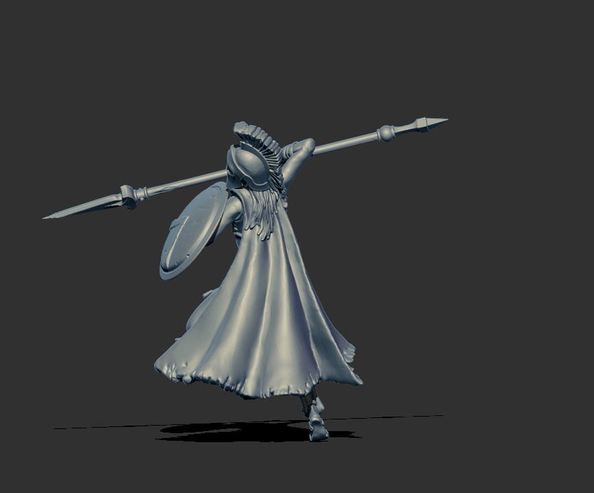 Spartan bundle I - 4 miniatures 35mm scale 3D print model_24