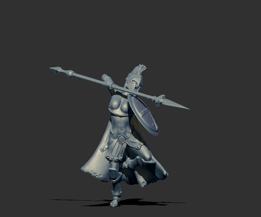 Spartan bundle I - 4 miniatures 35mm scale 3D print model_23