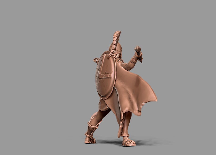 Spartan bundle I - 4 miniatures 35mm scale 3D print model_3