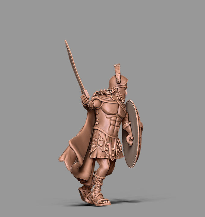 Spartan bundle I - 4 miniatures 35mm scale 3D print model_19