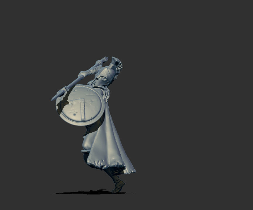 Spartan bundle I - 4 miniatures 35mm scale 3D print model_22