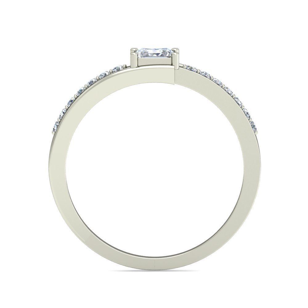 Women solitaire ring 3dm stl render detail 3D print model 3D print model_1