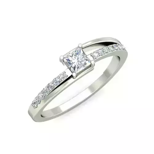 Women solitaire ring 3dm stl render detail 3D print model