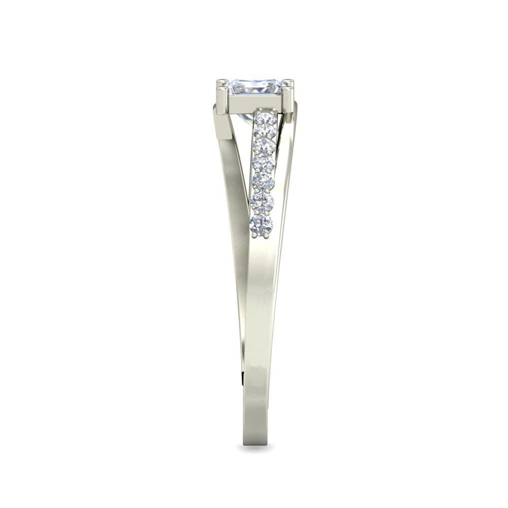 Women solitaire ring 3dm stl render detail 3D print model 3D print model_2