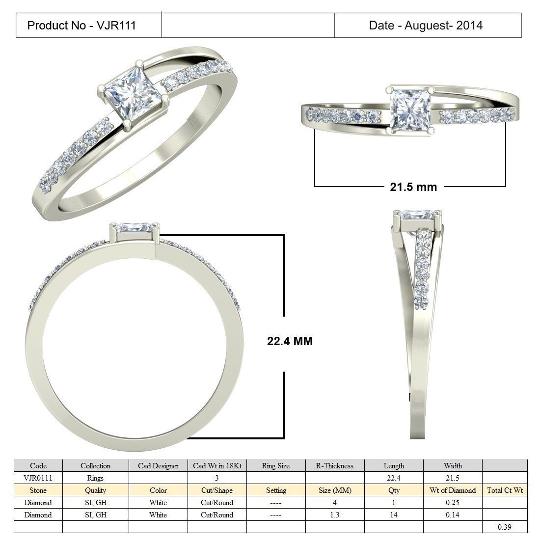 Women solitaire ring 3dm stl render detail 3D print model 3D print model_5