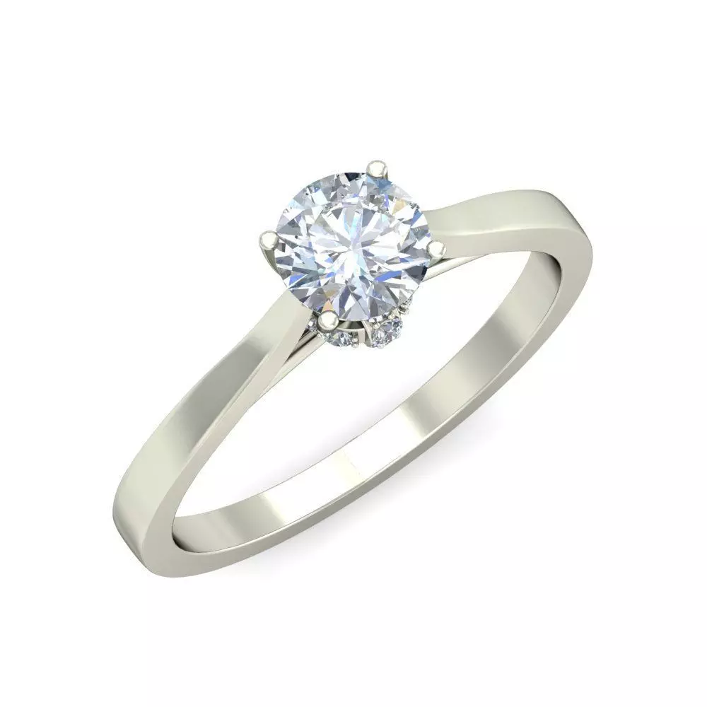Women solitaire ring 3dm stl render detail 3D print model 3D print model_0