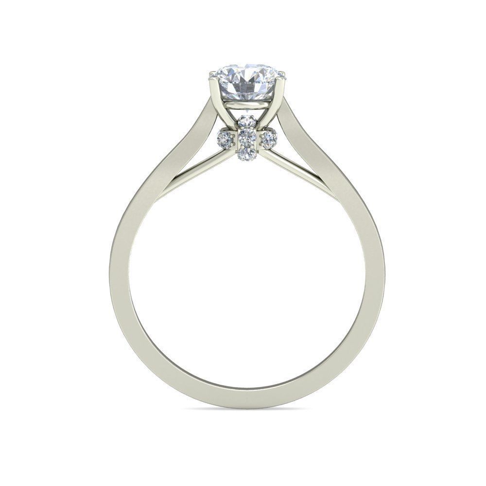 Women solitaire ring 3dm stl render detail 3D print model 3D print model_1