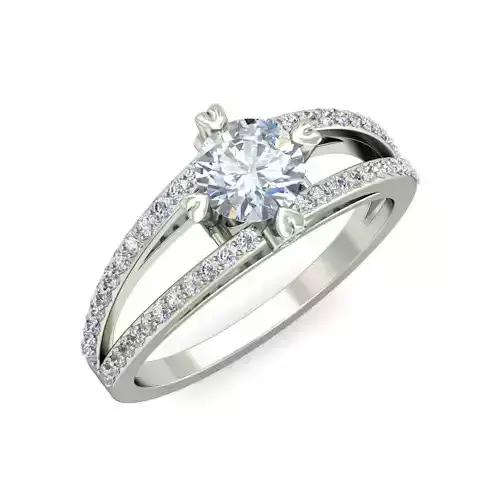 Women solitaire ring 3dm stl render detail 3D print model