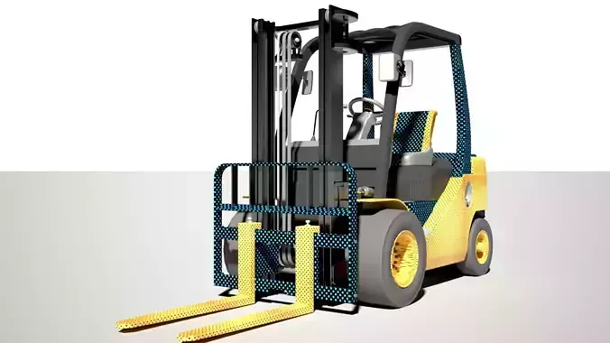 Tipper forklift truck