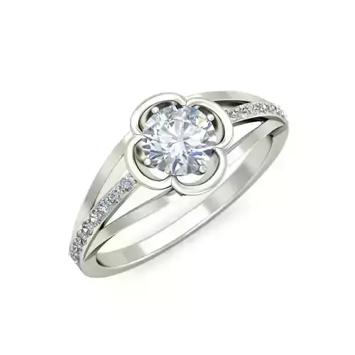 Women solitaire ring 3dm stl render detail 3D print model