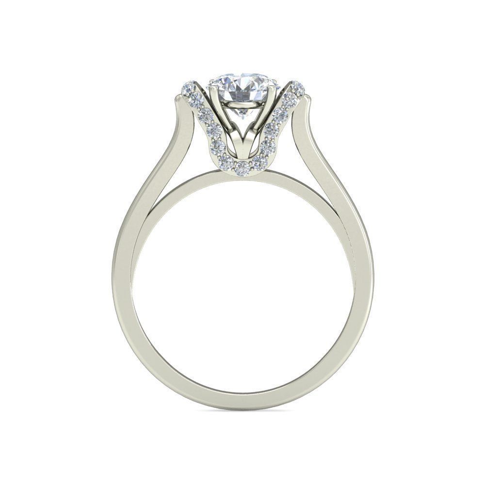 Women solitaire ring 3dm stl render detail 3D print model 3D print model_1