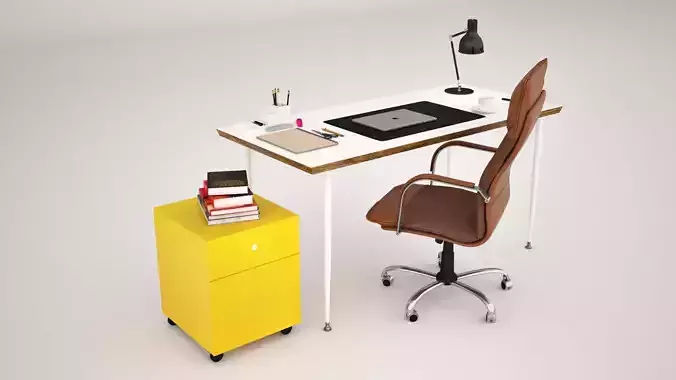 Office table 3D model object