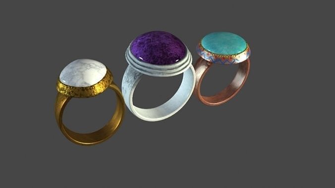 Ring Anguthi Low-poly 3D model