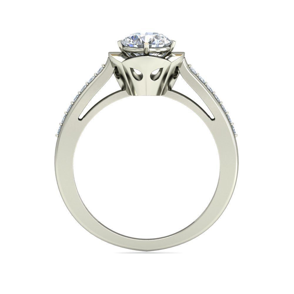 Women solitaire ring 3dm stl render detail 3D print model 3D print model_1