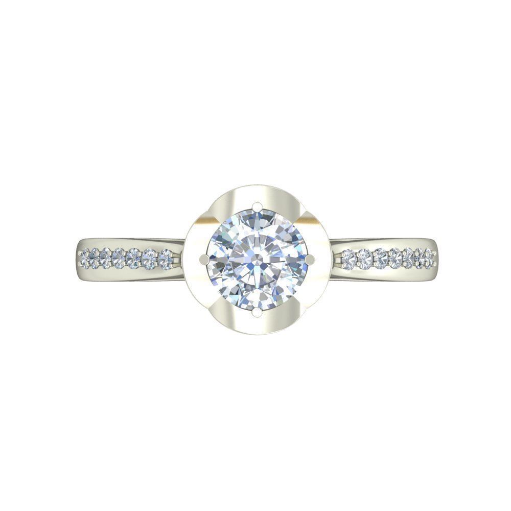 Women solitaire ring 3dm stl render detail 3D print model 3D print model_3