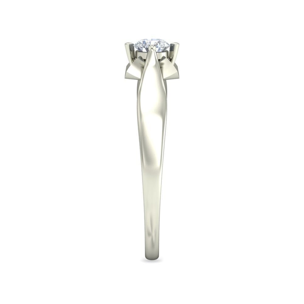 Women solitaire ring 3dm stl render detail 3D print model 3D print model_5