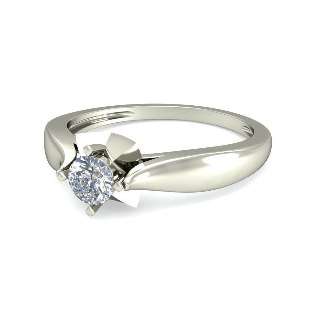 Women solitaire ring 3dm stl render detail 3D print model 3D print model_8