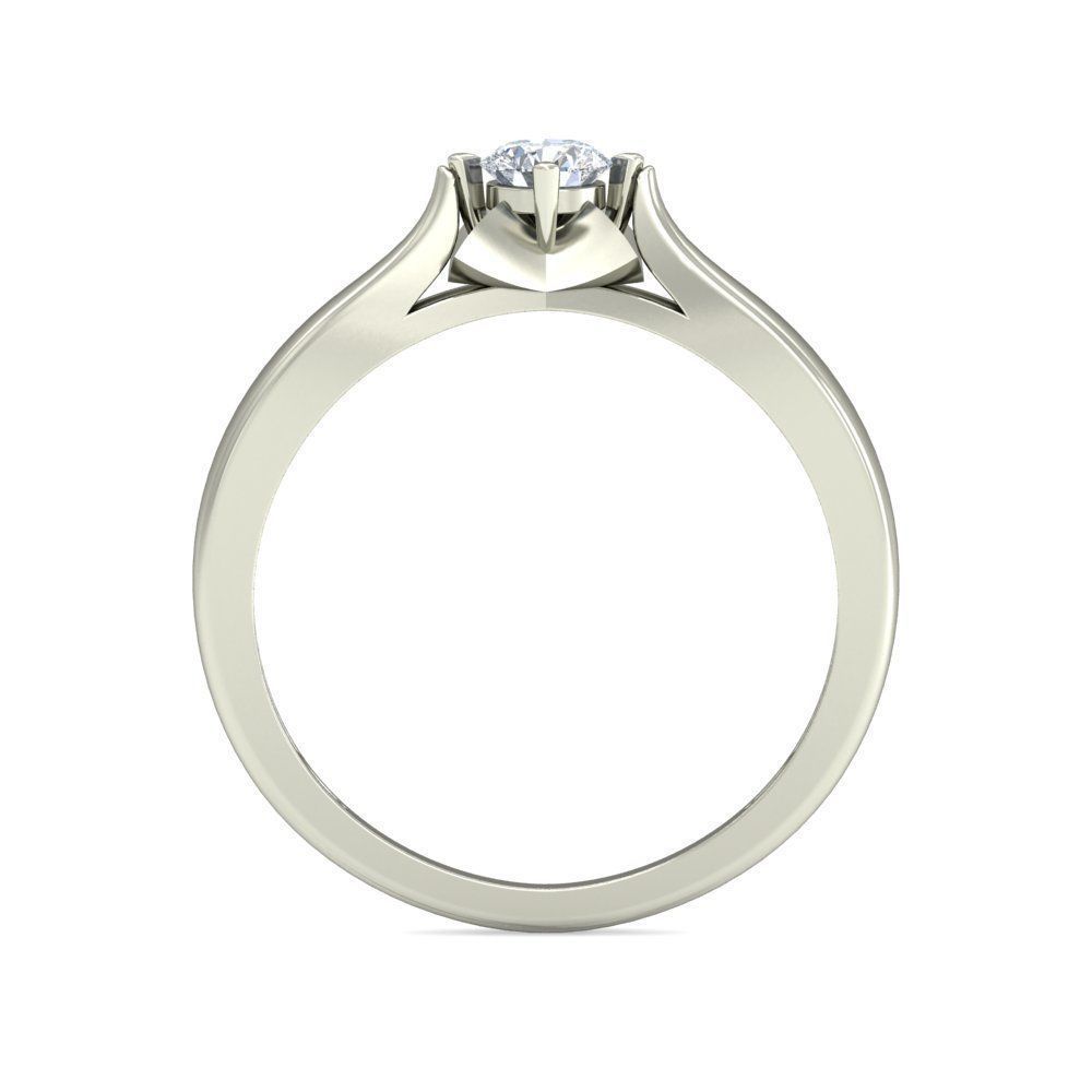 Women solitaire ring 3dm stl render detail 3D print model 3D print model_2