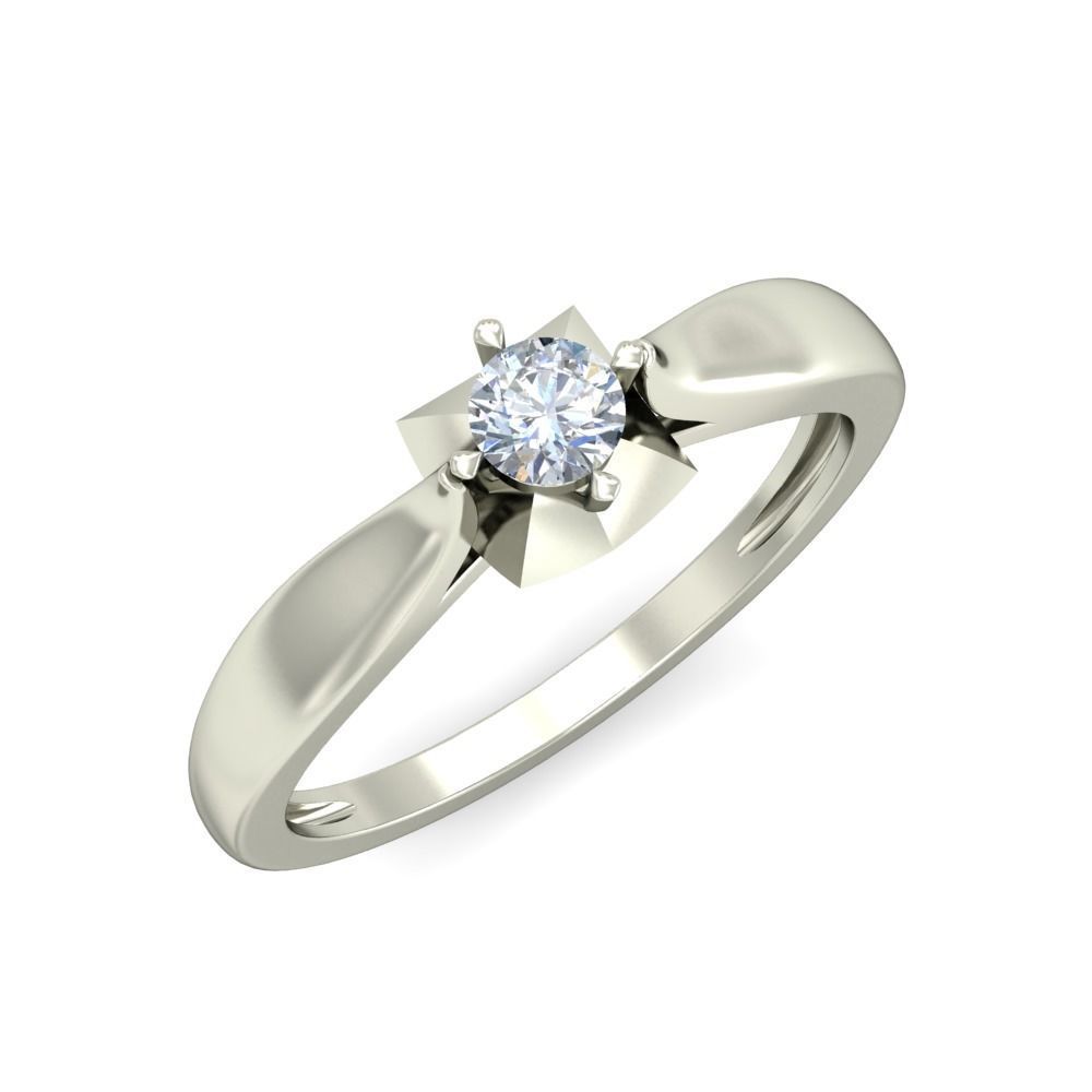 Women solitaire ring 3dm stl render detail 3D print model 3D print model_1