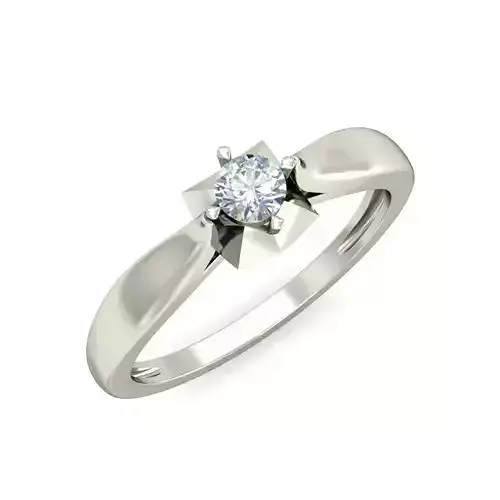 Women solitaire ring 3dm stl render detail 3D print model