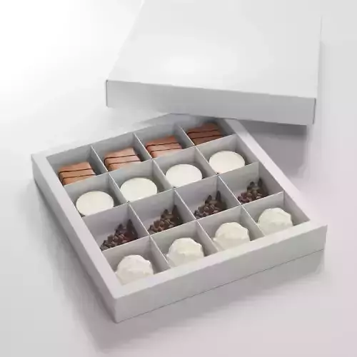 Pralinenbox round ottoman 3D model