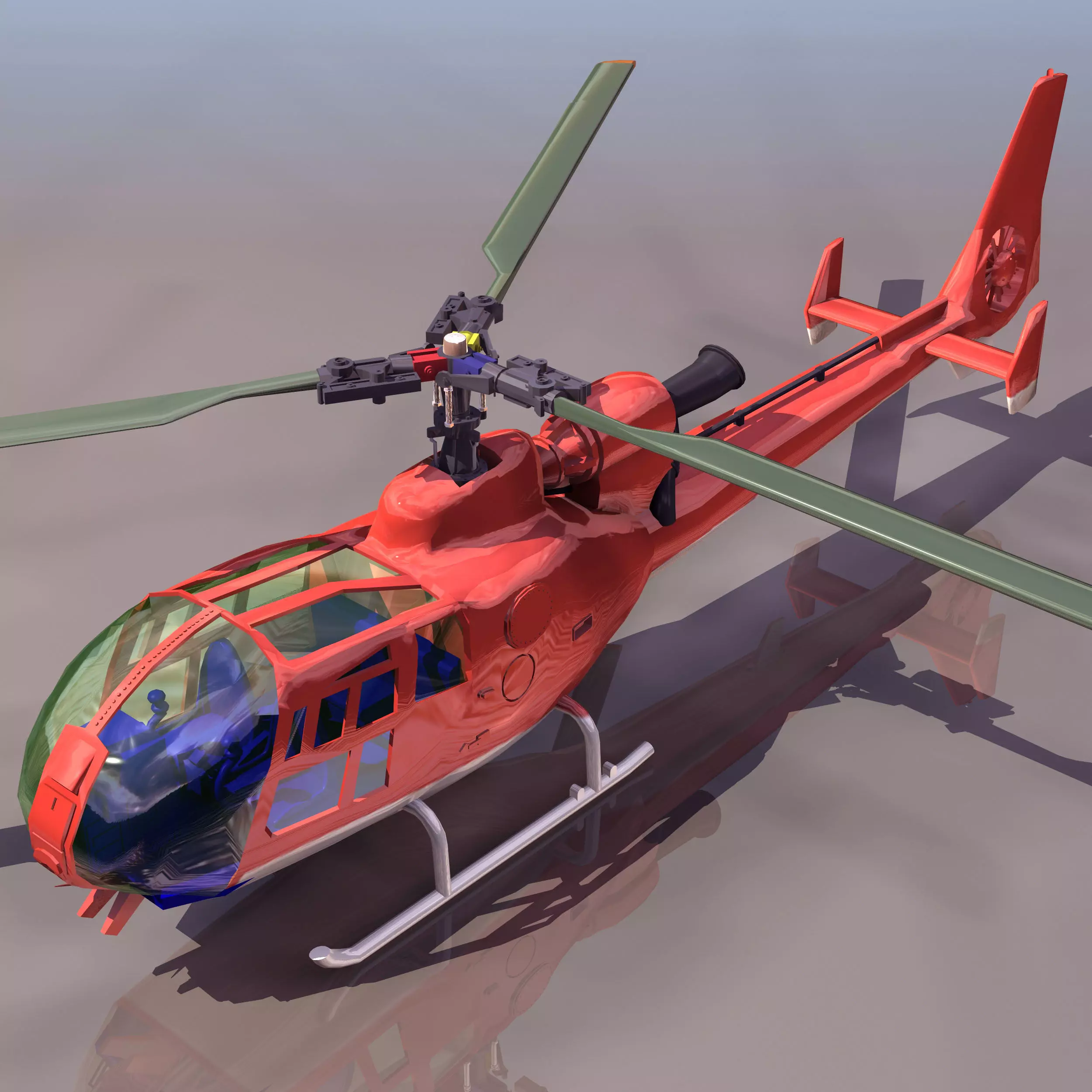 helicopter chinook - chinook Low-poly 3D model_0