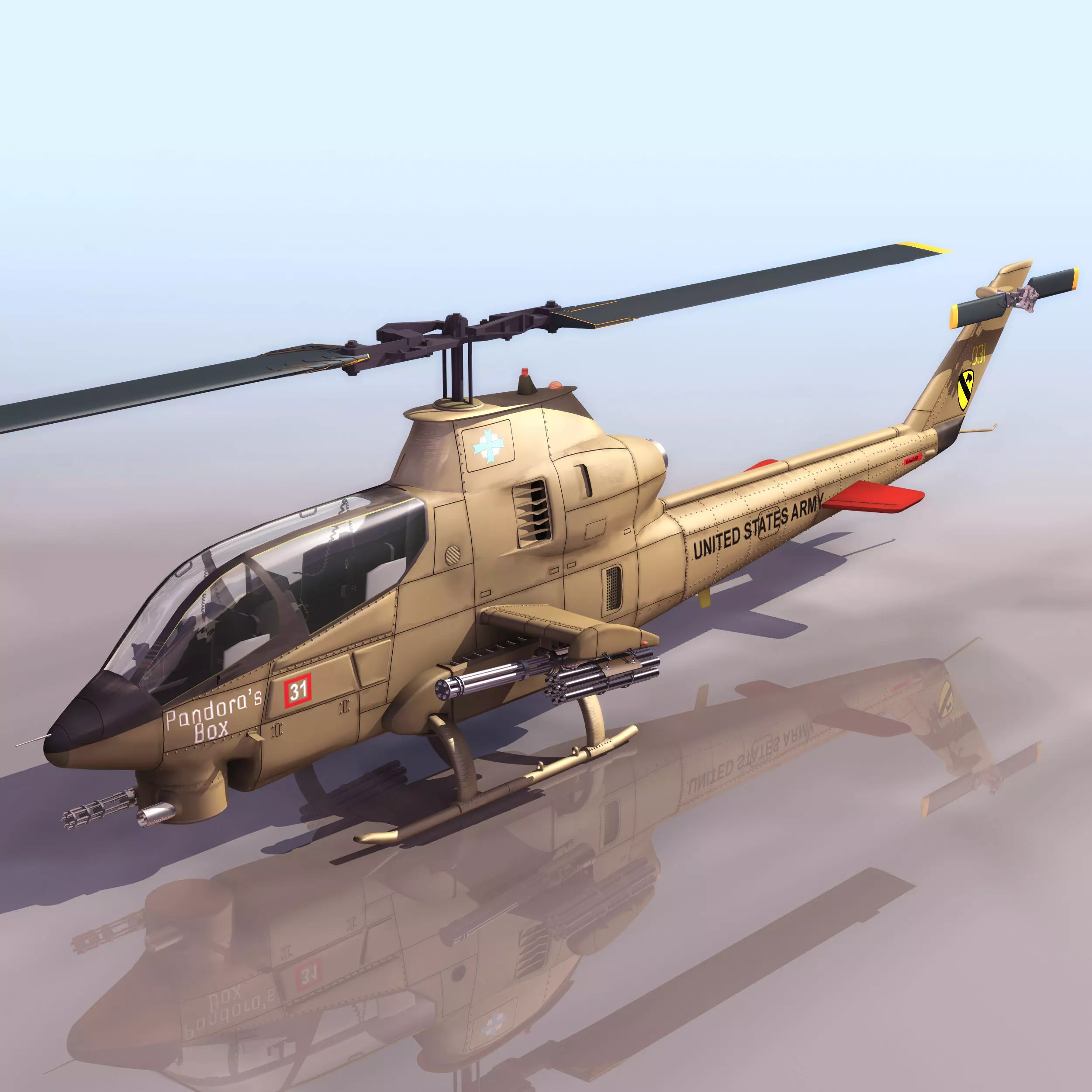 AH12 HELICOPTER Low-poly 3D model
