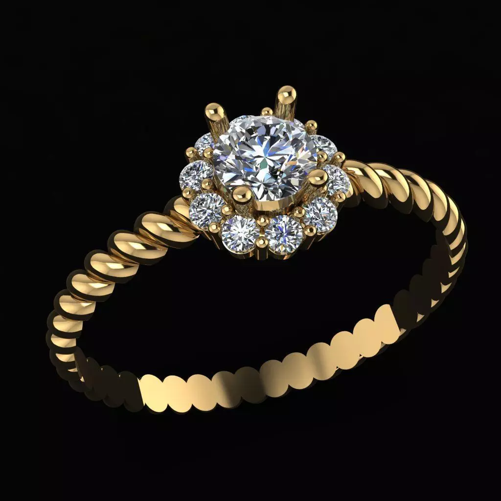 Diamond ring Free 3D print model