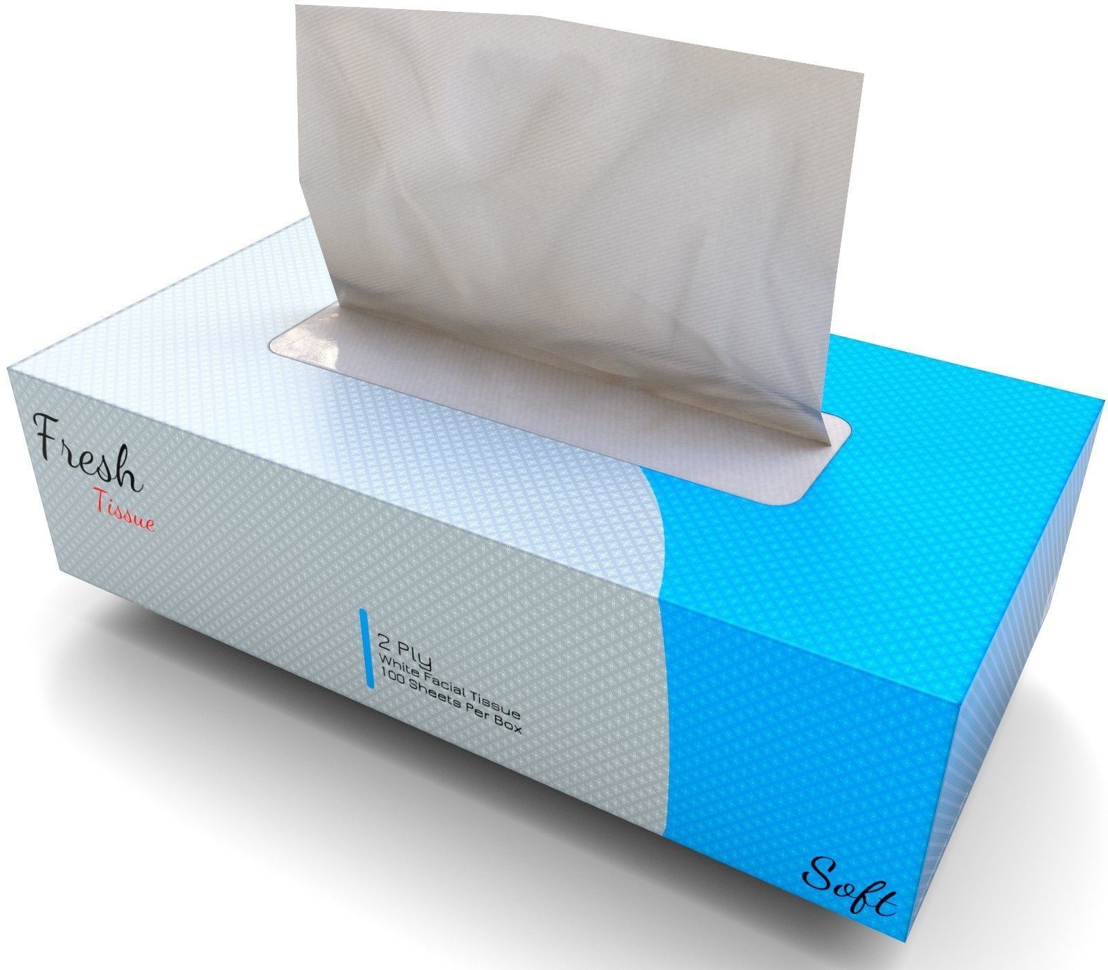 Facial Tissue Box - Game Ready - VR AR Low-poly 3D model_2