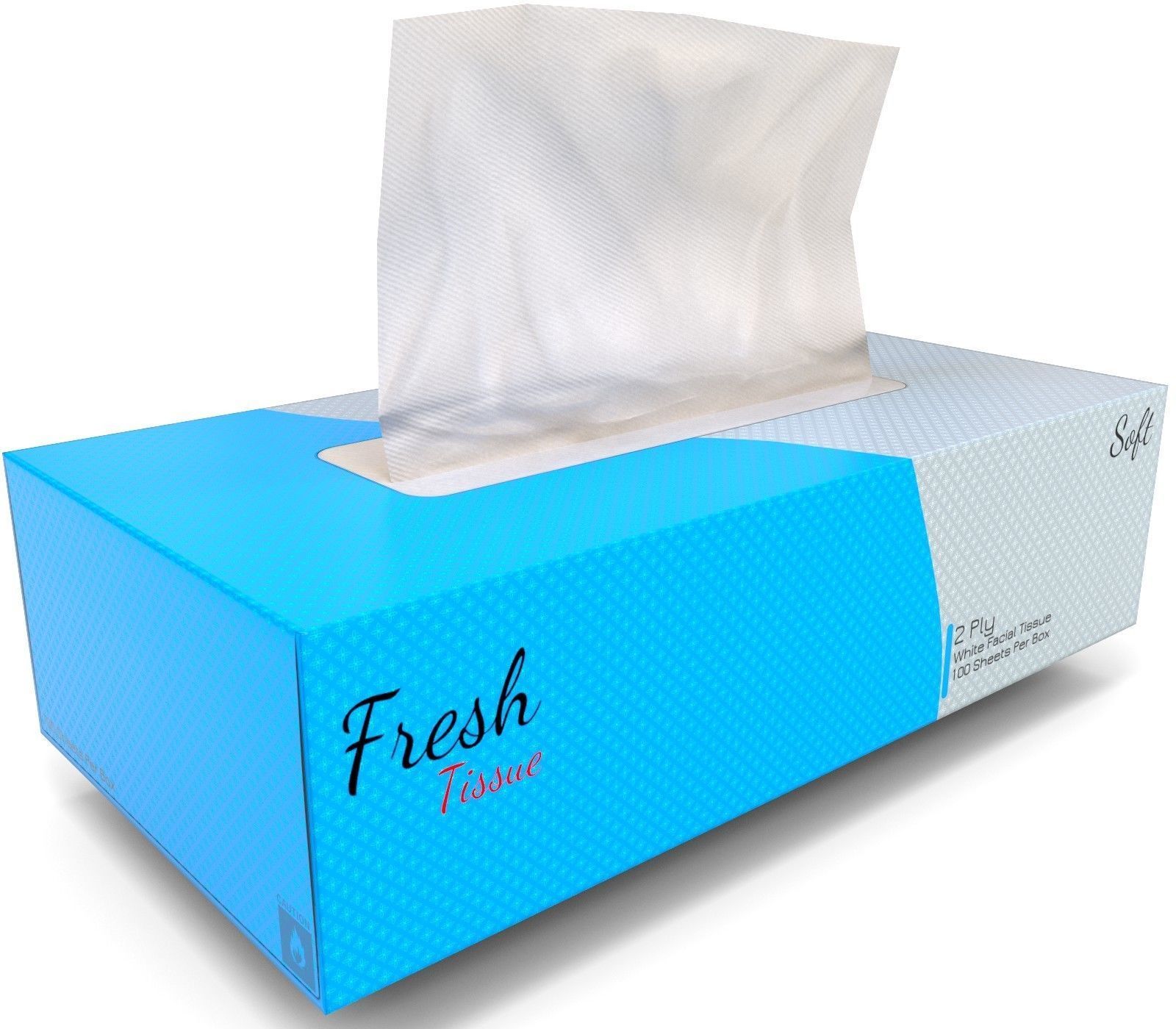 Facial Tissue Box - Game Ready - VR AR Low-poly 3D model_4