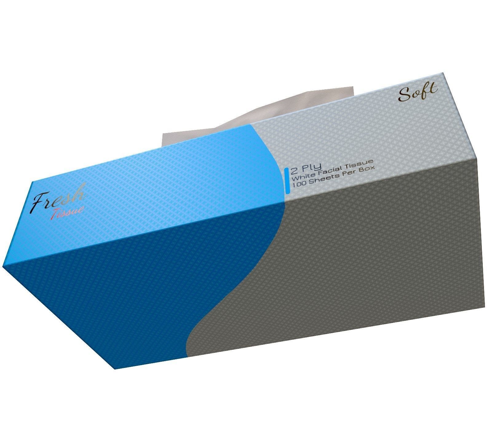 Facial Tissue Box - Game Ready - VR AR Low-poly 3D model_6