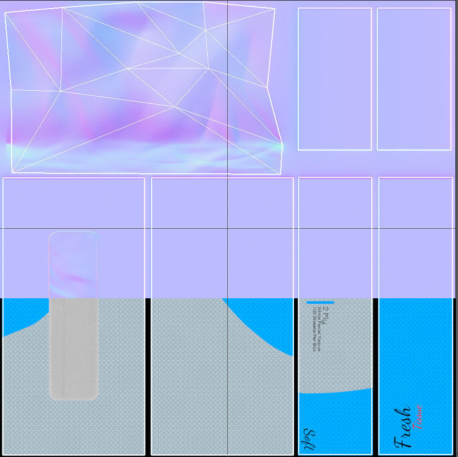 Facial Tissue Box - Game Ready - VR AR Low-poly 3D model_10